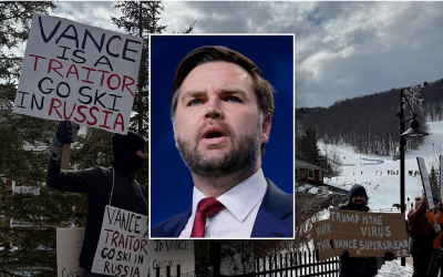 rupted BVance Family’s Visit To Vermont Ski Resort Intery Swarm Of Pro-Ukraine Protesters oan